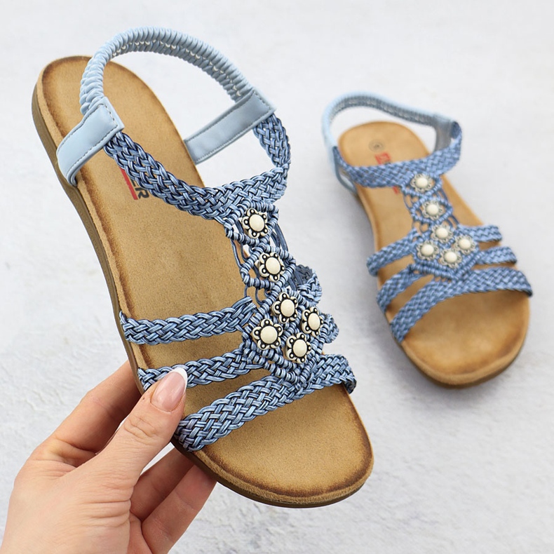 Die bequemen Sandalen von Frauen rutschten Blue Artiker 56C1325 aus blau 1
