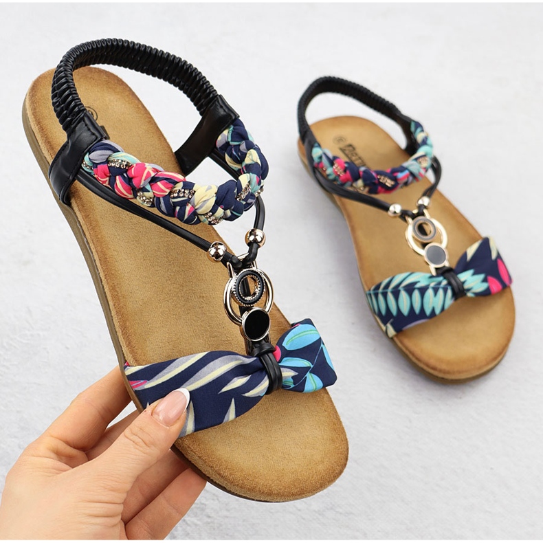 Frauen bequeme Sandalen, die ich dunkelblaue Artiker 56C1276 schnecken. 1