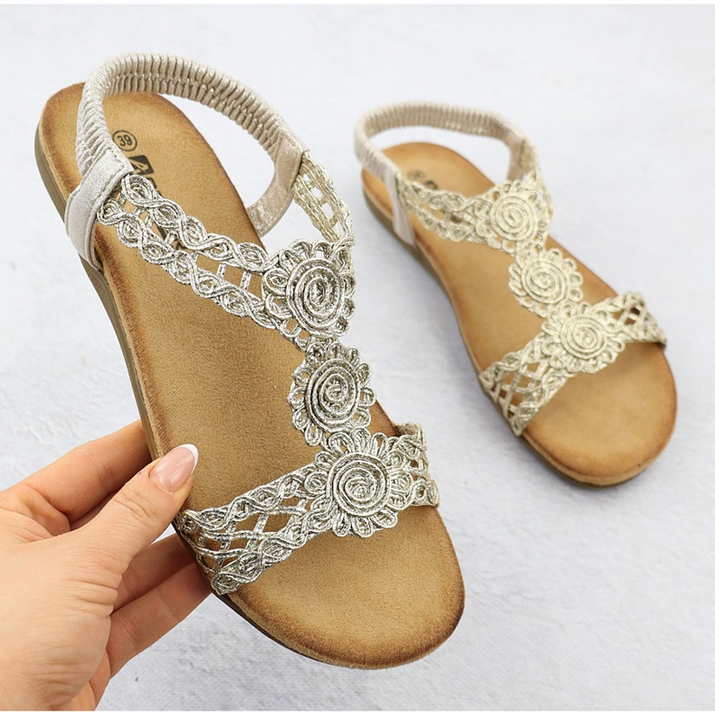 Damen komfortable Sandalen Slip -up Golden Artiker 56C1281 1