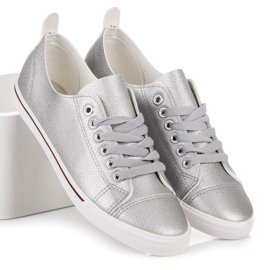Seastar Silber gebundene Turnschuhe grau 1