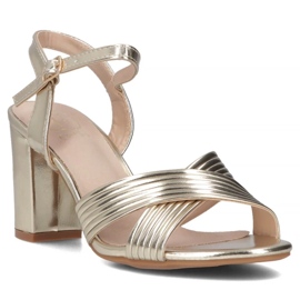 Filippo Damen -Ledersandalen für Frauen auf dem goldenen Pfosten DS6901/25 1