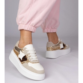 Leopard -Turnschuhe mit Glitzer mehrfarbig 2