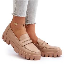 Vinceza Damen -Öko -Leder -Ladung Leder beige Einsatz 4