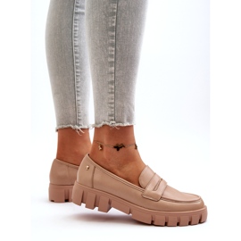 Vinceza Damen -Öko -Leder -Ladung Leder beige Einsatz 3