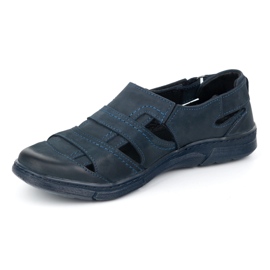 Olivier Herren Lederschuhe 54kz Leichtes Marineblau für den Sommer 2