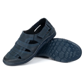 Olivier Herren Lederschuhe 54kz Leichtes Marineblau für den Sommer 4