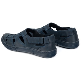 Olivier Herren Lederschuhe 54kz Leichtes Marineblau für den Sommer 5