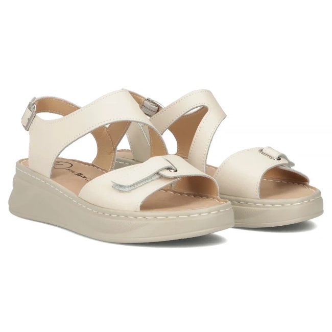 Filippo Frauen Ledersandalen für Beige DS7043/25 sein Keile 1