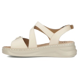 Filippo Frauen Ledersandalen für Beige DS7043/25 sein Keile 2