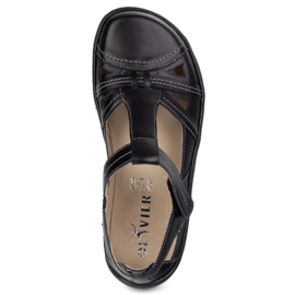 Barfußschuhe für Frauen ultralekkie Olivier 1285 Klettverschluss schwarz 7