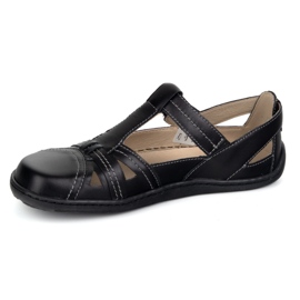 Barfußschuhe für Frauen ultralekkie Olivier 1285 Klettverschluss schwarz 3