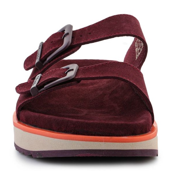 D.Franklin Flip Flops Nordische Sandalenschnalle DFSH405004-Burg rot 2