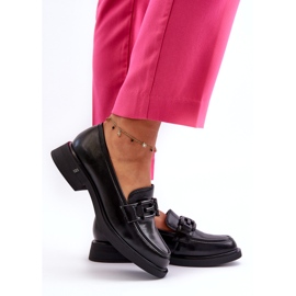 Vinceza Damenleder -Ladung mit Dekoration schwarz 3