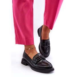 Vinceza Damenleder -Ladung mit Dekoration schwarz 1