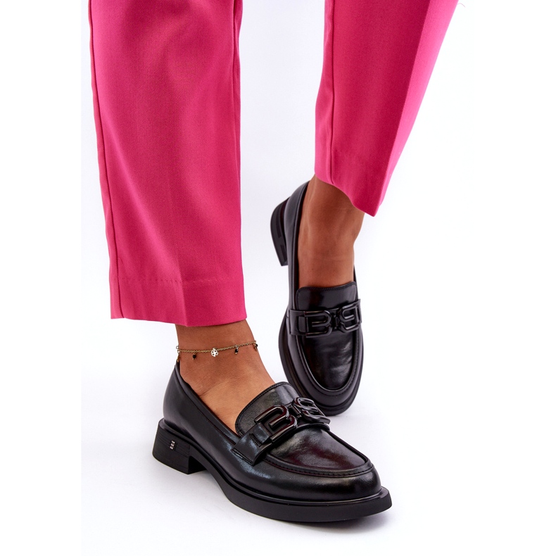 Vinceza Damenleder -Ladung mit Dekoration schwarz 1