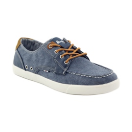 American Club American 205081 Loafer aus Stoff für Herren marineblau blau 1