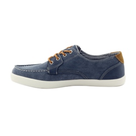 American Club American 205081 Loafer aus Stoff für Herren marineblau blau 2