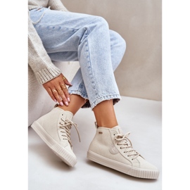 Isolierter Cord-Frauen-Sneaker Big Star OO274771 Hi-polan Beige System 2