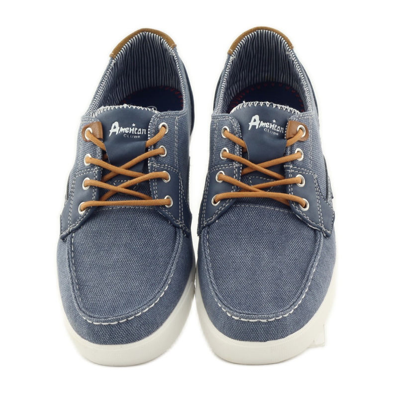 American Club American 205081 Loafer aus Stoff für Herren marineblau blau 4