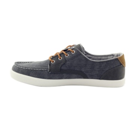 American Club American 205081 Textil-Mokassin-Schuhe für Herren grau 2