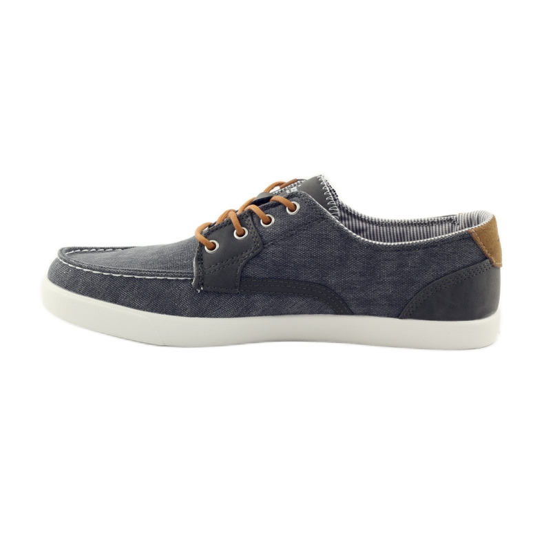 American Club American 205081 Textil-Mokassin-Schuhe für Herren grau 2