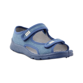 Sandalen, Hausschuhe Befado 113y010 blau 1