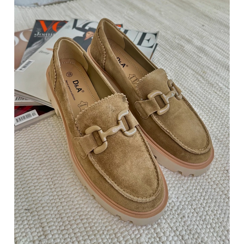 S.Barski Frauen Wildleder -Mokassins mit einem Ornament TW117 Olive grün 5