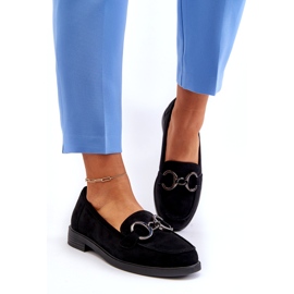 Vinceza Frauen -Wildleder -Slipper mit Dekoration schwarzer Ledereinsatz 2