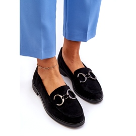 Vinceza Frauen -Wildleder -Slipper mit Dekoration schwarzer Ledereinsatz 3