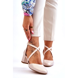 Sergio Leone High Heel Pumps SK824 Perlbeige 1