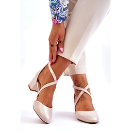 Sergio Leone High Heel Pumps SK824 Perlbeige 2