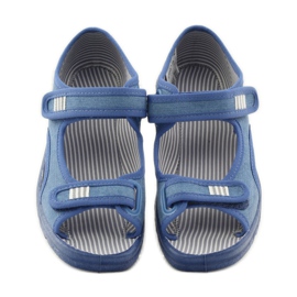 Sandalen, Hausschuhe Befado 113y010 blau 4