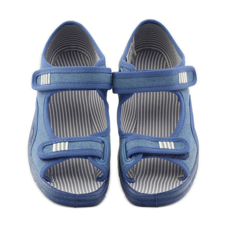 Sandalen, Hausschuhe Befado 113y010 blau 4