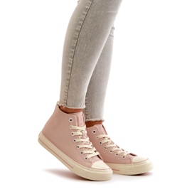 Isolierte Damen-Sneaker aus Öko-Leder Pink Big Star OO274933 rosa 1
