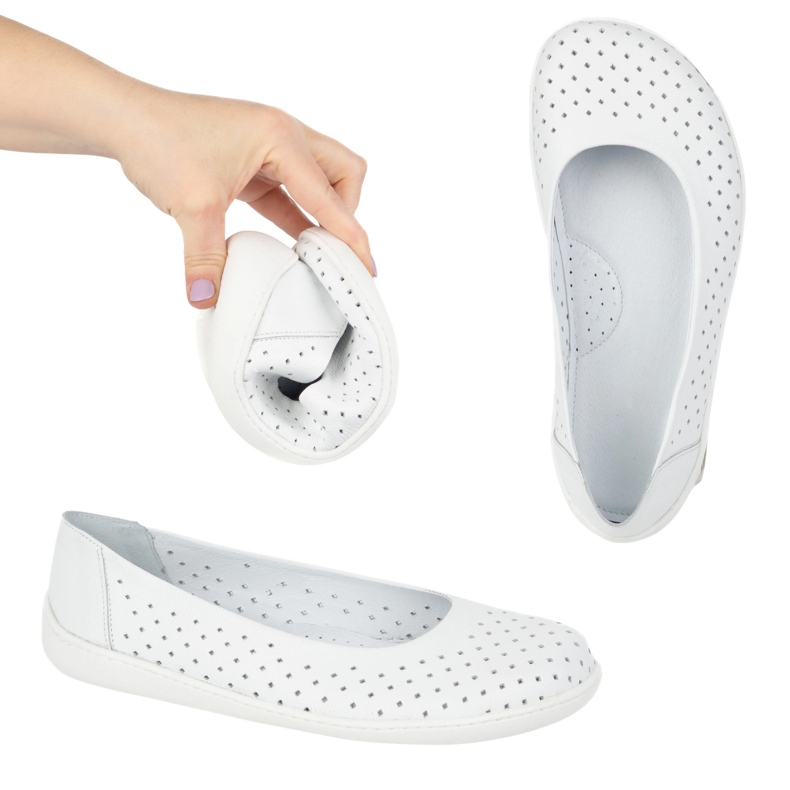 Olivier Frauen barfuß minimalistisch Slip -Openwork 1771pol Weiß 2