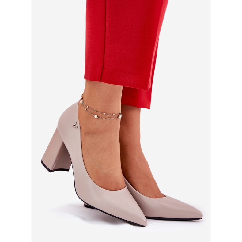 Elegante Pumpen auf der Vinceza 62220 Säule grau 1