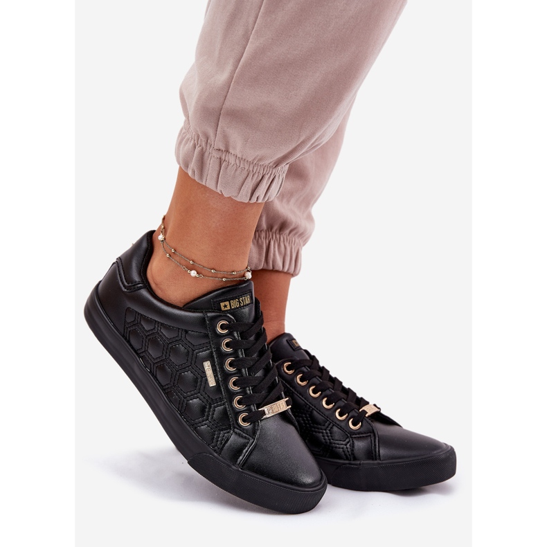 Frauen -Sneaker mit Eco Leder Big Star RR274323 Schwarz 1