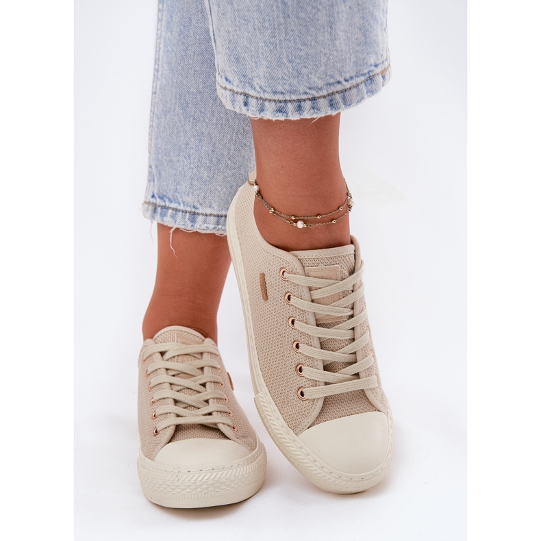 Frauenmaterial Sneaker Big Star RR274767 Beige 1
