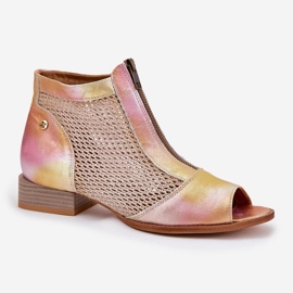 Frauen mit flachem Kopf mit bloßen Fingern Maciejka 06413-15 Pink-Orange rosa 4
