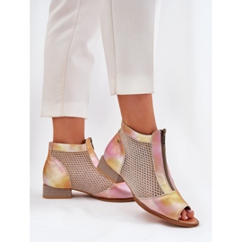 Frauen mit flachem Kopf mit bloßen Fingern Maciejka 06413-15 Pink-Orange rosa 5