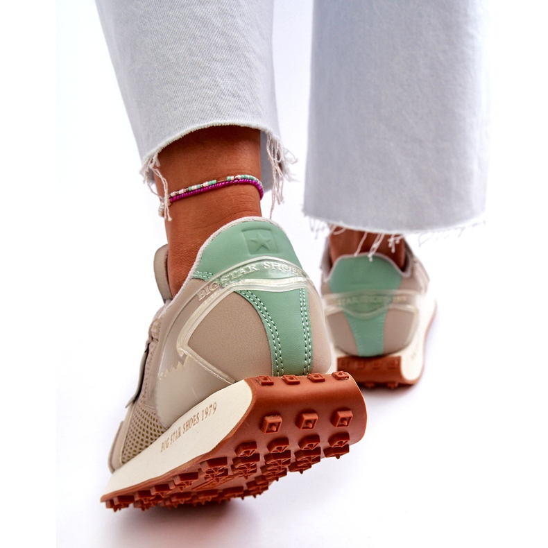 Damen-Sneaker auf der Memory Foam System Big Star-Plattform NN274681 Beige 4