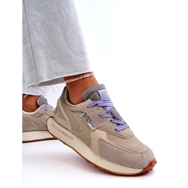 Damen-Sneaker auf der Memory Foam System Big Star-Plattform NN274681 Beige 3