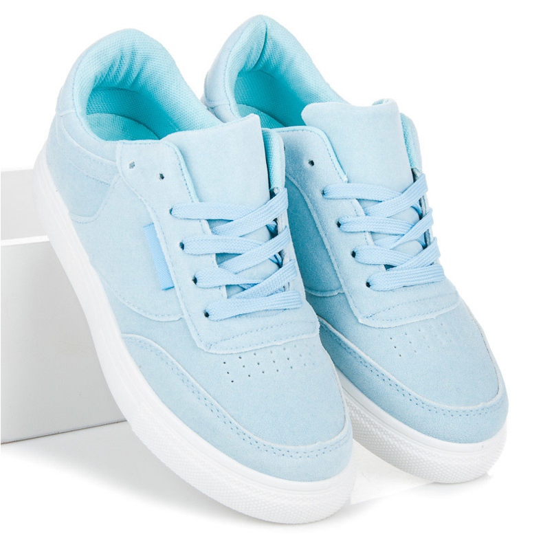 Turnschuhe auf der Plattform blau 2