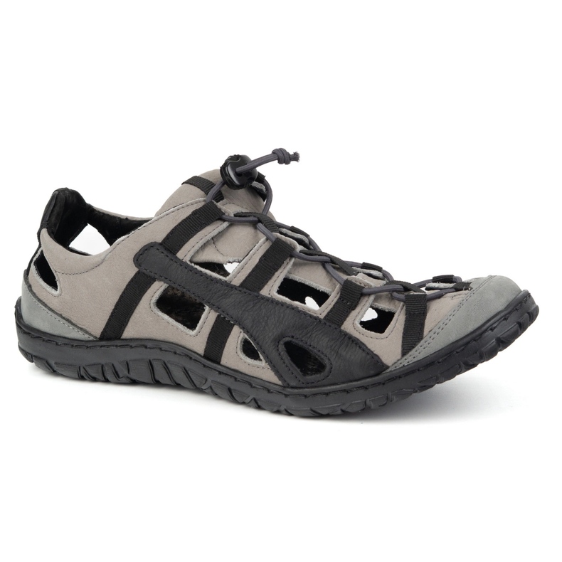 Olivier Herrenlederschuhe, luftiges Fahrrad 262 kz grau 1