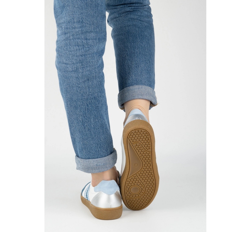 Frauen -Leder -Sneaker Olivier N1234S2 weiß 2