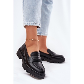 Evento Klassische Frauen -Slipper mit Öko -Lederschwarz 2