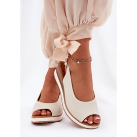 Ledersandalen auf dem Artiker 56C2316 Light Basic beige 3