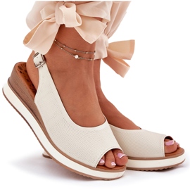 Ledersandalen auf dem Artiker 56C2316 Light Basic beige 8