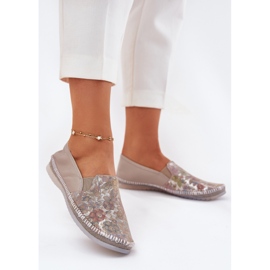 Gemusterte Leder-Ballerinas Maciejka T3512-73 Beige 2