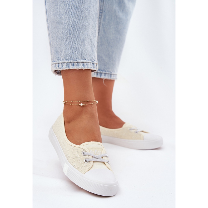 Sneakers Damen-Sneaker mit Stickerei Lee Cooper LCW-25-31-3445L Beige 2